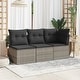 preview thumbnail 46 of 152, vidaXL Patio Sofa with Cushions Outdoor Seating Sectional Sofa Poly Rattan