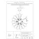 8-Light Dandelion Crystal Chandelier Firework Pendant Ceiling Light - 15.7" Dia