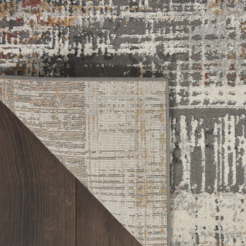 Power Loomed Abstract Modern Area Rug - 118' X '94' X '0.38