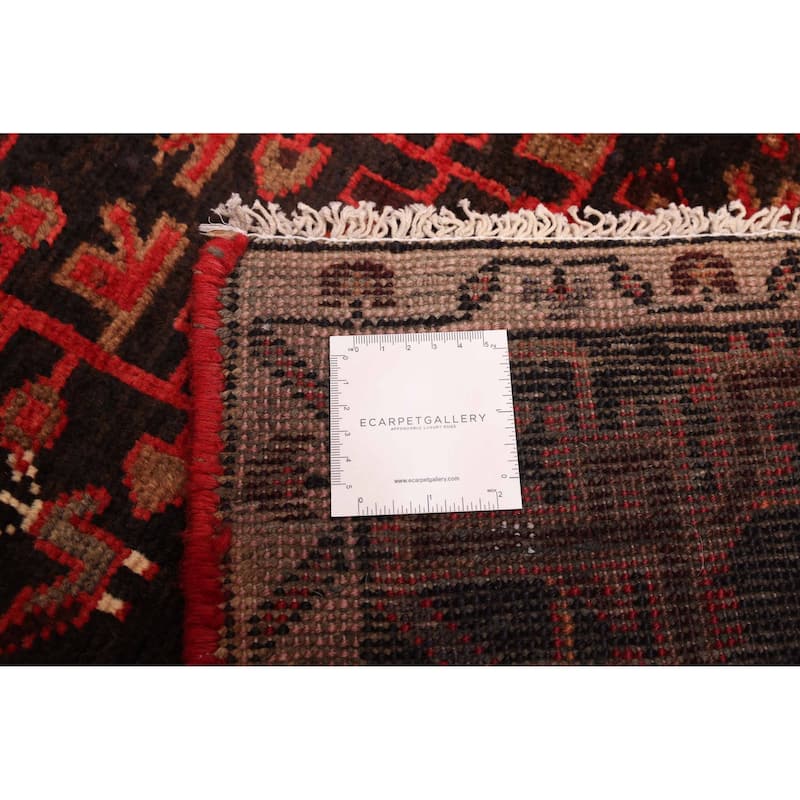 ECARPETGALLERY Hand-knotted Anadol Vintage Black, Red Wool Rug - 5'0 x 10'10