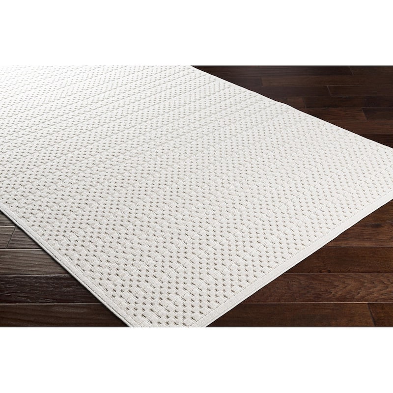 Livabliss Greenwich Minimalist Checkered Indoor / OutdoorArea Rug