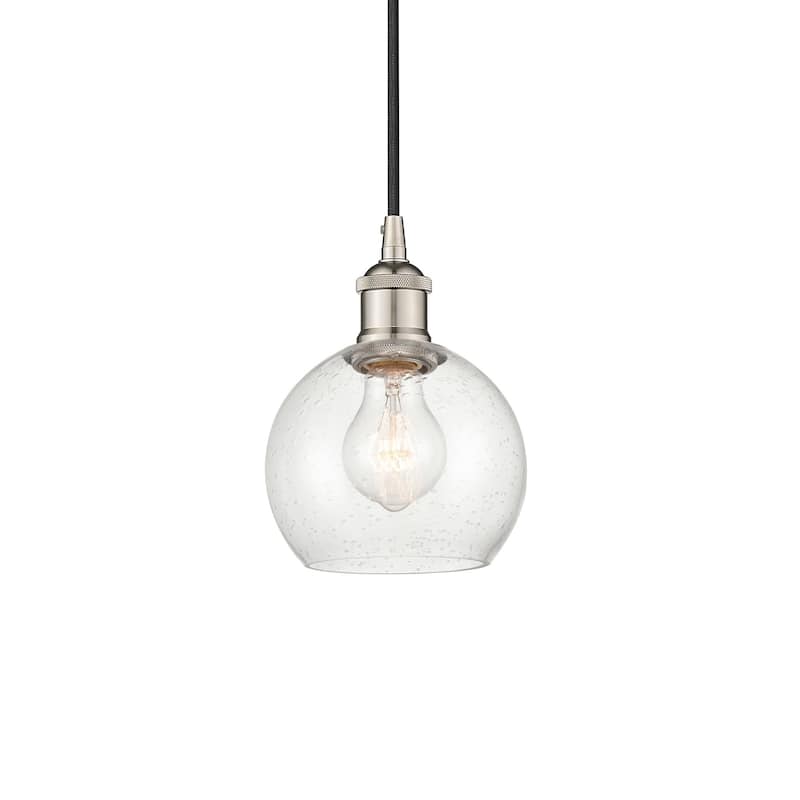 Innovations Lighting 616-1P-9-6 Athens Pendant Athens 6" Wide Mini - Polished Nickel / Seedy