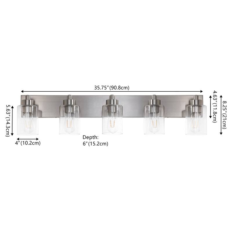 Lydia Seeded Glass/Iron LED Vanity Light, by JONATHAN Y