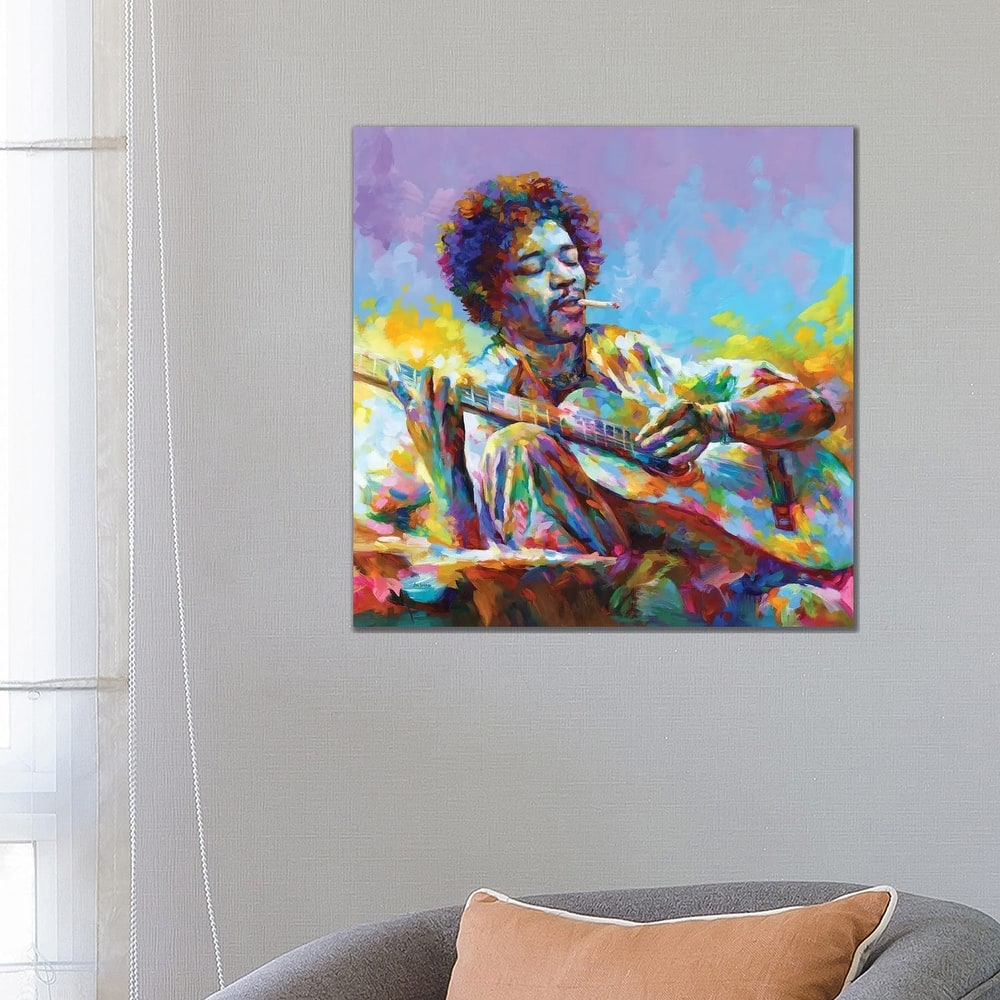 iCanvas "Jimi Hendrix II" by Leon Devenice Canvas Print