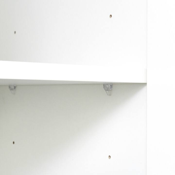 High wardrobe and kitchen cabinet with 2 doors and 3 partitions to separate 4 storage spaces