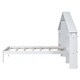preview thumbnail 4 of 35, House Shaped Platform Bed with Built-in LED Lights Wood Platform Bed Frame with Storage Headboard & Shelves, Easy Assembly