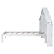 preview thumbnail 4 of 9, White Twin Size Wood Platform Bed with House-Shaped Headboard and Built-in LED Lighting