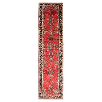 ECARPETGALLERY Hand-knotted Andelz Red Wool Rug - 2' 9" x 10' 6"