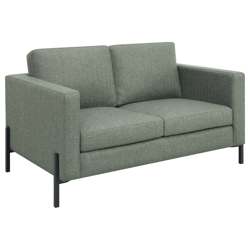 Tilly Transitional Upholstered Track Arm Loveseat