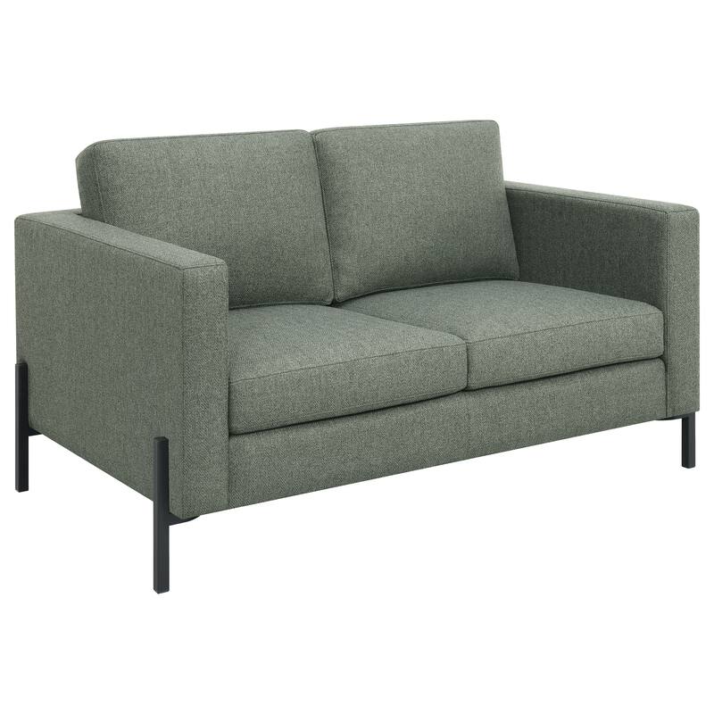 Tilly Transitional Upholstered Track Arms Sofa Set