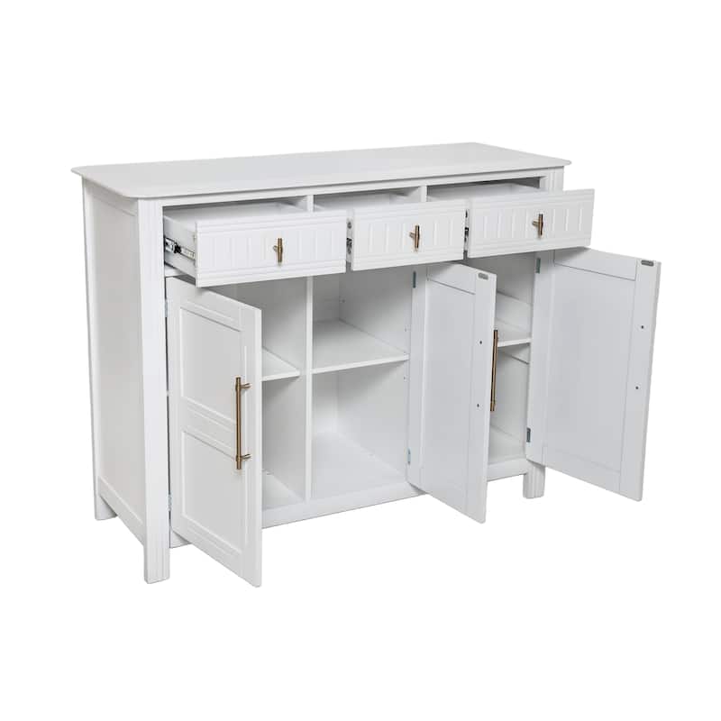 3 Doors Buffet Sideboard Storage Cabinet for Dining Room Living Room Entryway