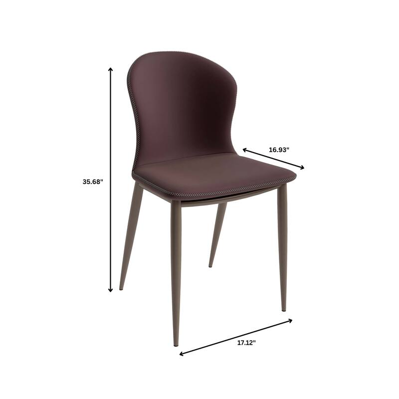 Mosaic Modern Upholstered in Fabric Dining Chair With Metal Legs Set of 4