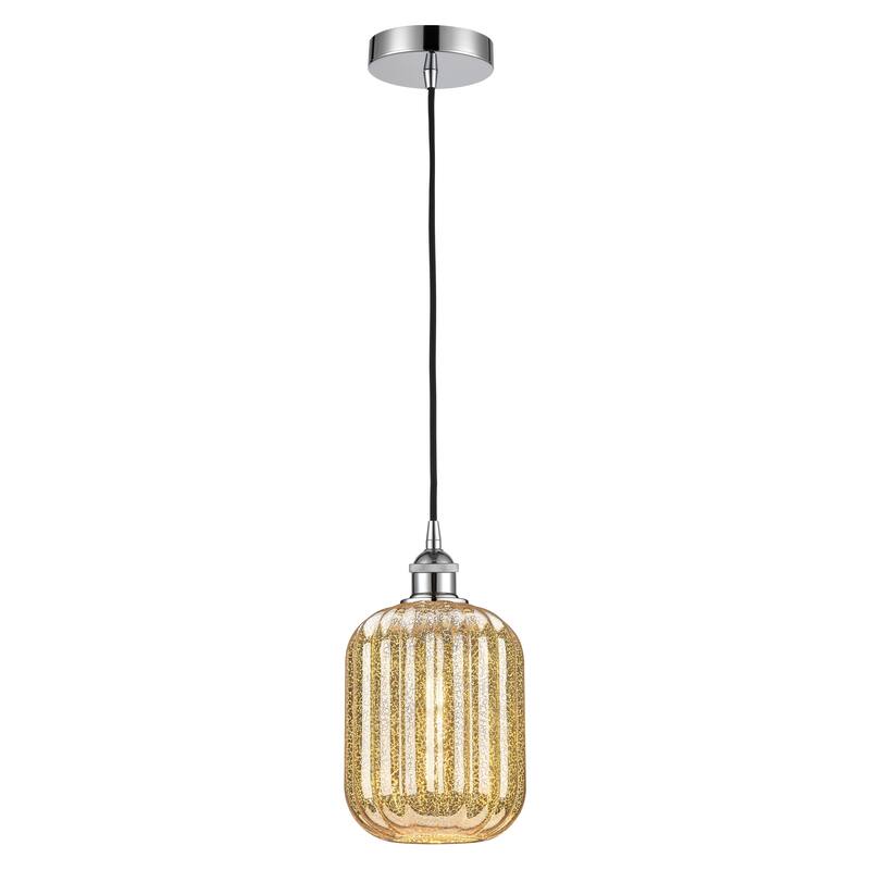 Innovations Lighting Endless Possibilities Edison - Preston - 1 Light 7" Jar Shade Cord Hung Mini Pendant - Mercury/Polished Chrome