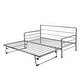 preview thumbnail 18 of 22, Industrial Style Twin Size Daybed with Adjustable Pop Up Trundle and Heavy-Duty Steel Metal Bedframe