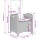 preview thumbnail 9 of 75, vidaXL Patio Dining Set with Cushions Outdoor Seating Gray Poly Rattan