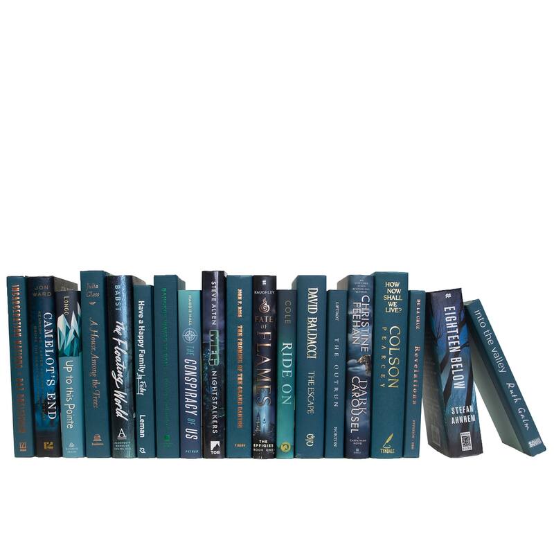 Books Blue Decorative Accessories: Winter Spruce Mixed Media Color By The Foot