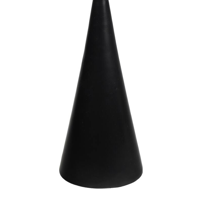 Ziggy 22" Contemporary Metal Drink & End Table w/ White Marble & Cone Base, By JONATHAN Y