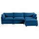 preview thumbnail 68 of 150, Corduroy Sectional Sofa with Removable Ottomans & Ultra-soft Cushions for Living Room & Bedroom 3 Seats with 1 Ottoman - Navy