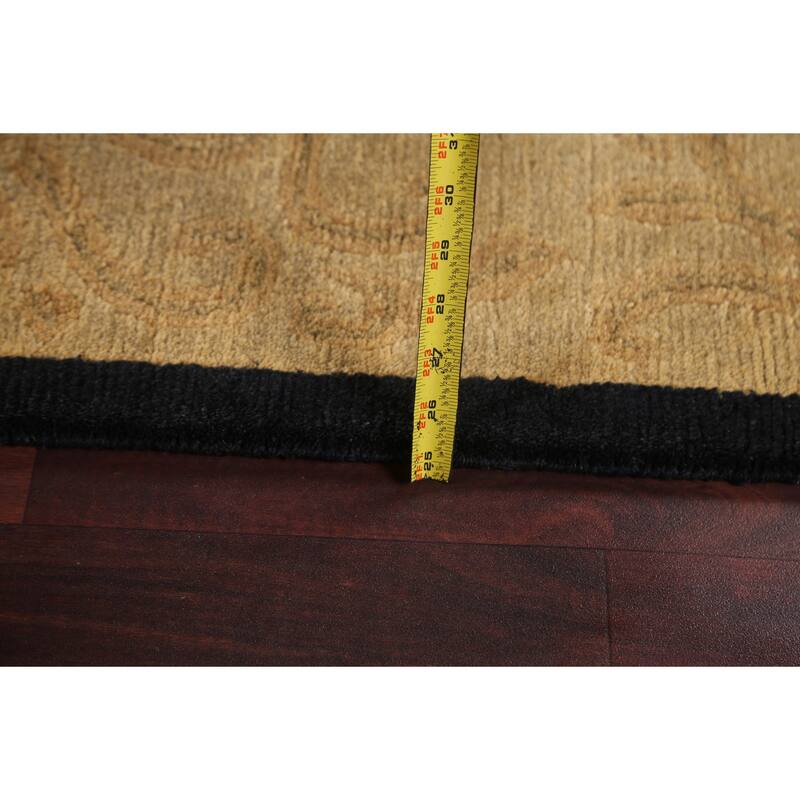 Vegetable Dye Geometric Nepalese Oriental Area Rug Wool Hand-knotted - 6'1" x 9'0"