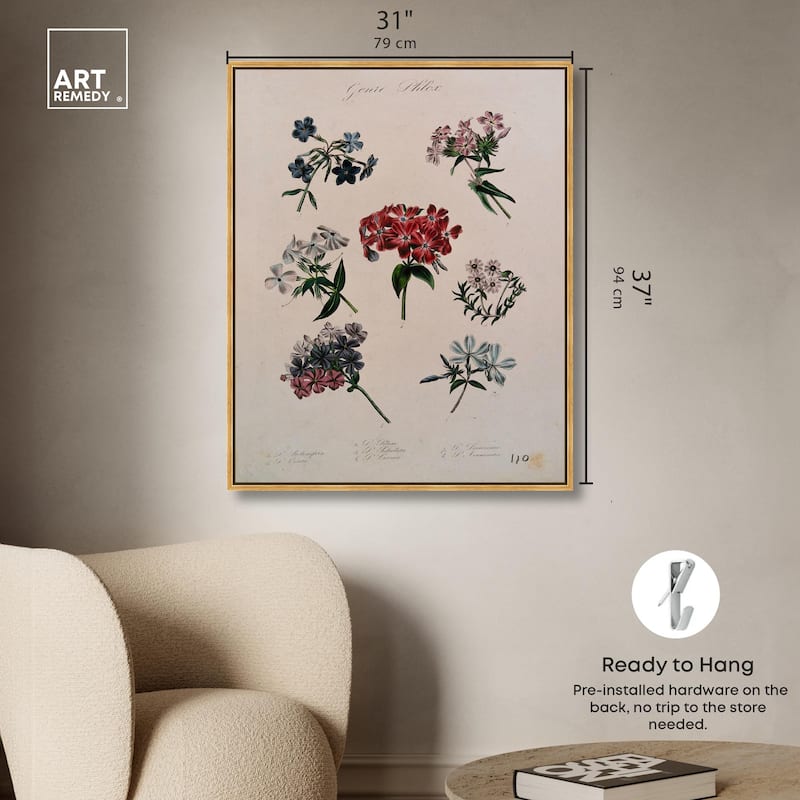 Seven Flowering Plants Canvas by Art Remedy