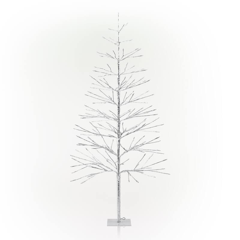 Alpine Corporation 60"H Indoor/Outdoor Artificial Christmas Tree with LED Lights