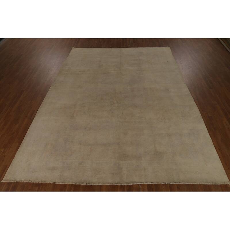 Distressed Tabriz Persian Vintage Area Rug Hand-Knotted Wool Carpet - 8'9" x 11'4"