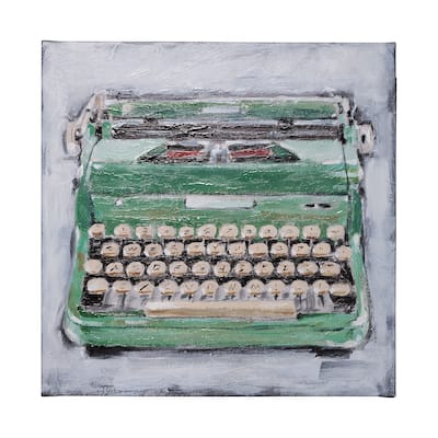 Vintage Typewriter II (41 x 41) Canvas Art Print