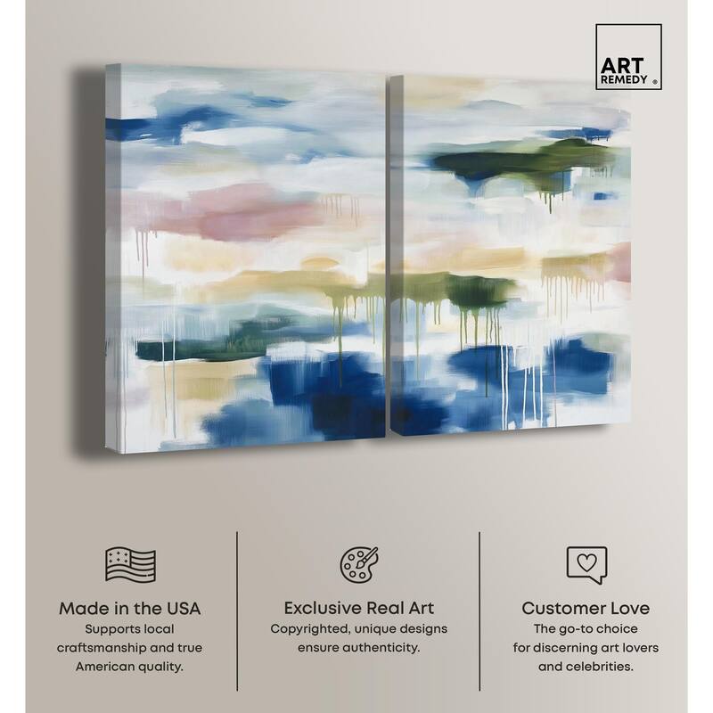 Kairos II Canvas Set of 2 by Art Remedy, Gallery Wrapped