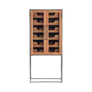 Metal and wood wine cabinet store