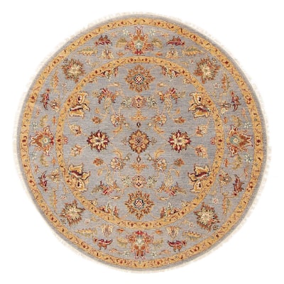 ECARPETGALLERY Hand-knotted Jamshidpour Grey Wool Rug - 3'11 x 3'11