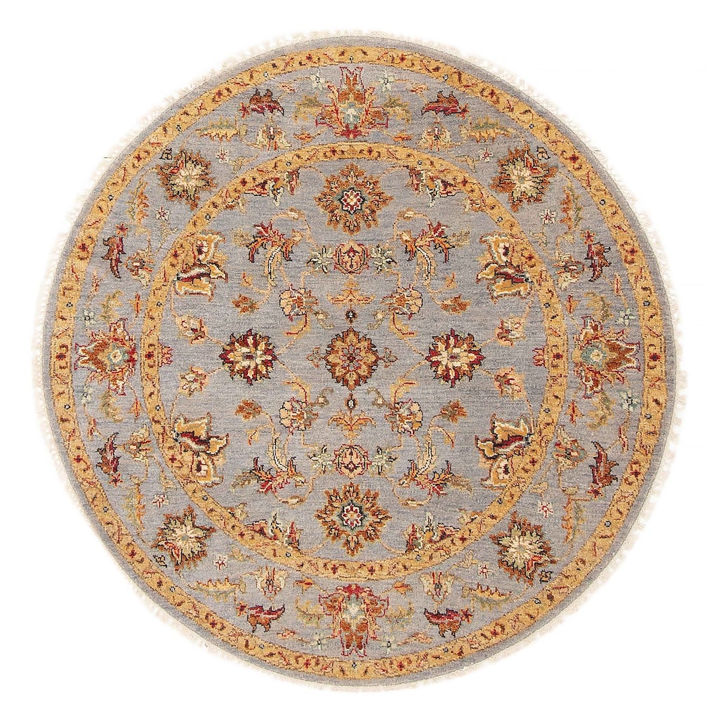 ECARPETGALLERY Hand-knotted Jamshidpour Grey Wool Rug - 3'11 x 3'11