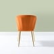 preview thumbnail 95 of 105, Luna Modern Glam Upholstered Tufted Back Side Accent Dining Chair with Small Base by HULALA HOME