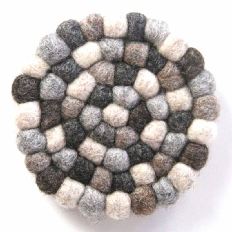 Handcrafted Felt Trivet & Coaster Set, Rose Quartz