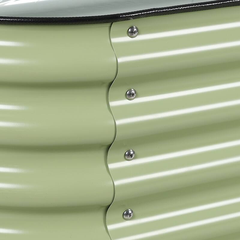 Aoodor 6-in-1 Modular Aluzinc Metal Raised Garden Bed - Outdoor Garden Planter Box for Vegetable, Flower, Herb - 67X47X17