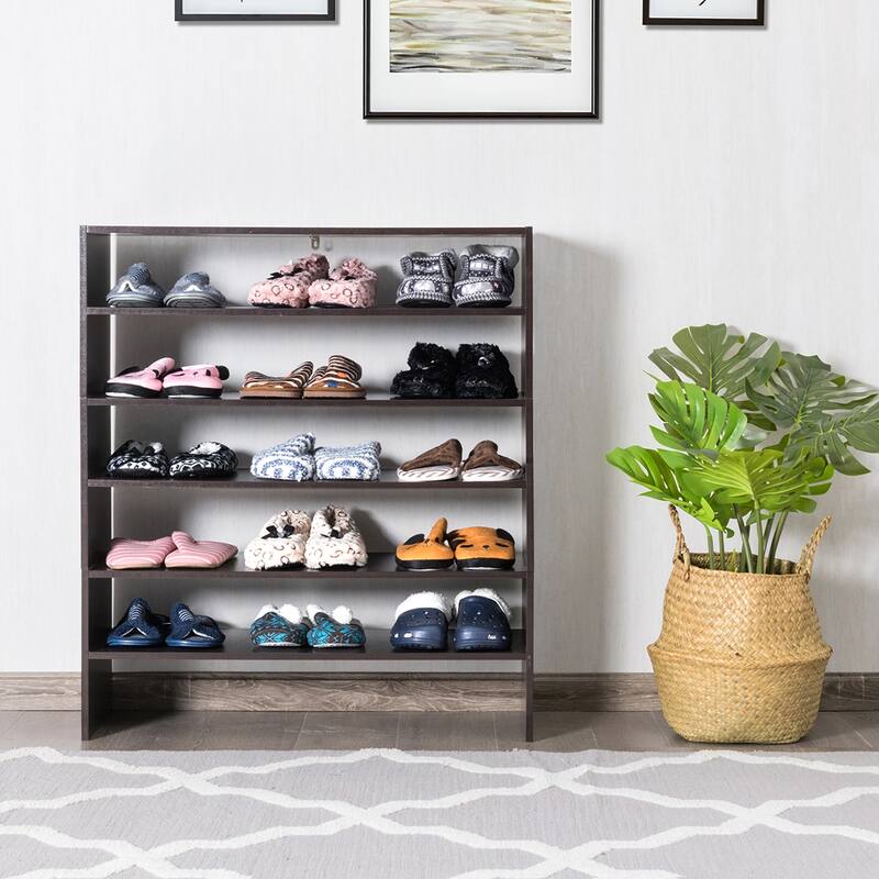 Costway 3 PCS Stackable Shoe Rack 31-Inch Horizontal Organizer 2-tier - See Details