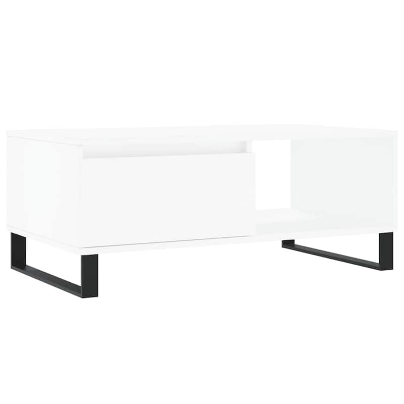 vidaXL Coffee Table Black/White Engineered wood Medium Coffee Table