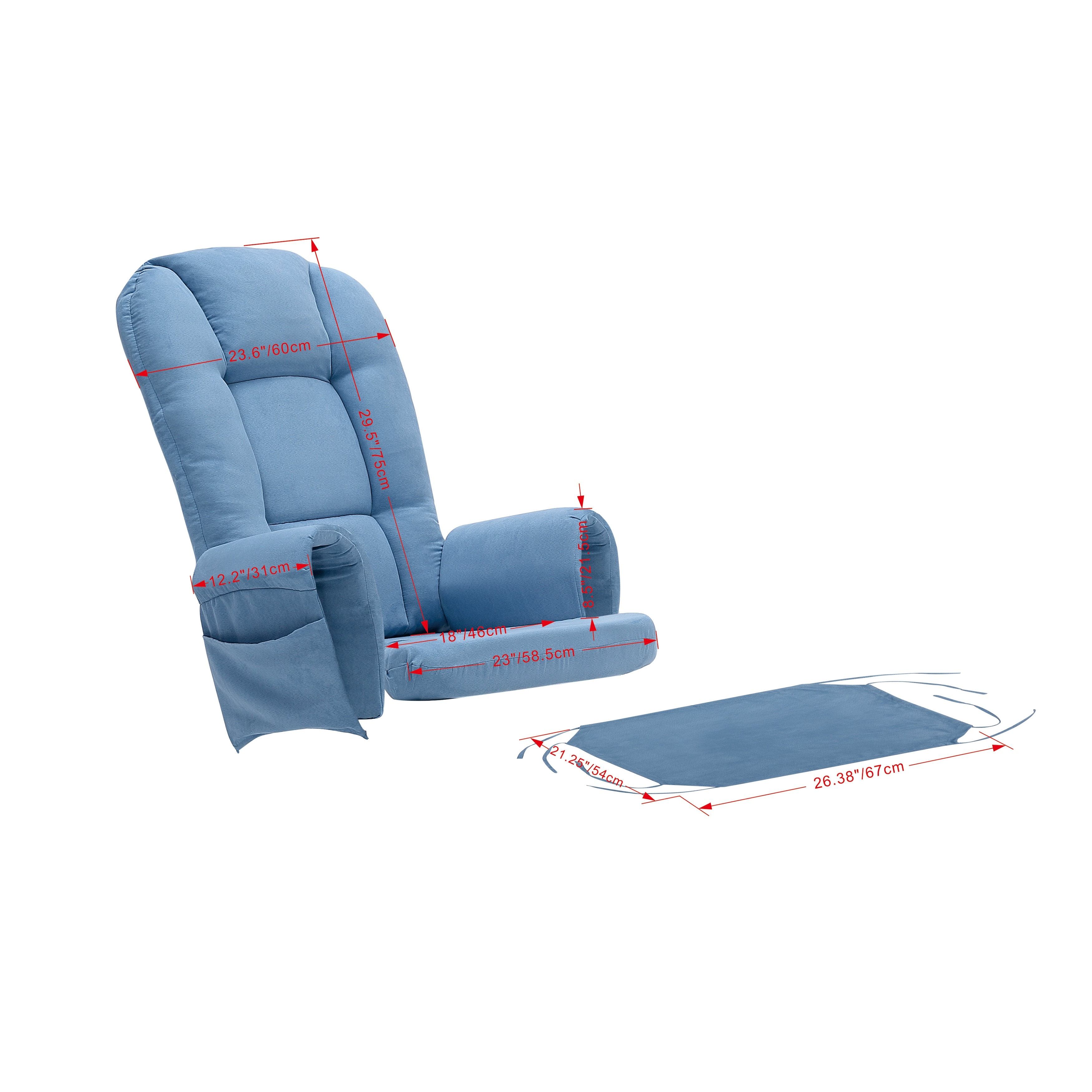 Josiah Glider Rocking Chair Replacement Cushions Set Bed Bath