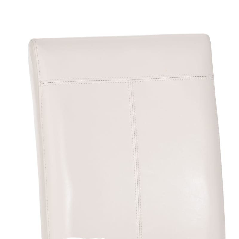 Living Dining Chairs Set of 2, PU Leather Armless Kitchen Dining Room Chairs, Upholstered Accent Side Chairs with Wood Legs