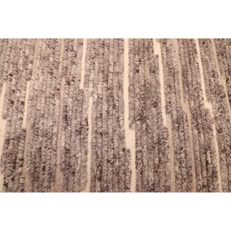 ECARPETGALLERY Hand-knotted Tangier Taupe Wool Rug - 5'4 x 7'7