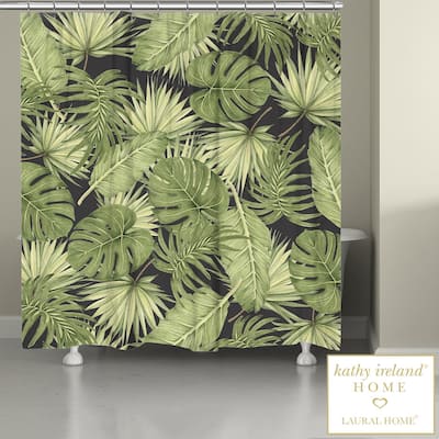 kathy ireland® HOME Sophisticated Palm Shower Curtain by Laural Home