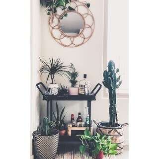 Havenside Home Pensacola Wicker Patio Serving Cart