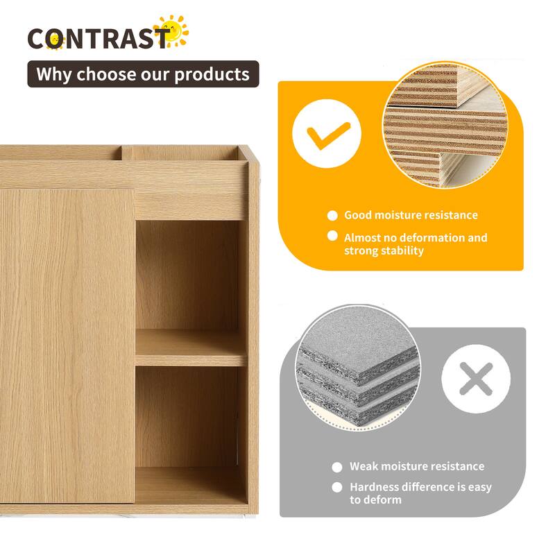 Beingnext 24"/28" Bathroom Vanity with Sink, Floating Bathroom Vanity with Soft Close Door and Shelf