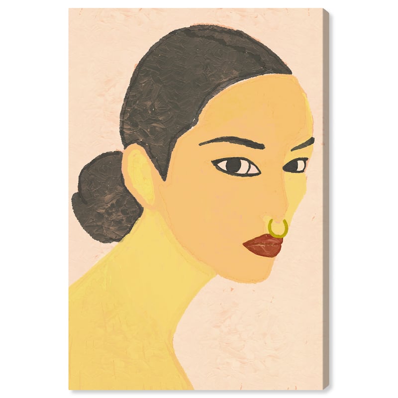 Wynwood Studio Canvas Fashion and Glam La Bailarina Yellow and Mustard Modern & Contemporary Wall Art Canvas Print