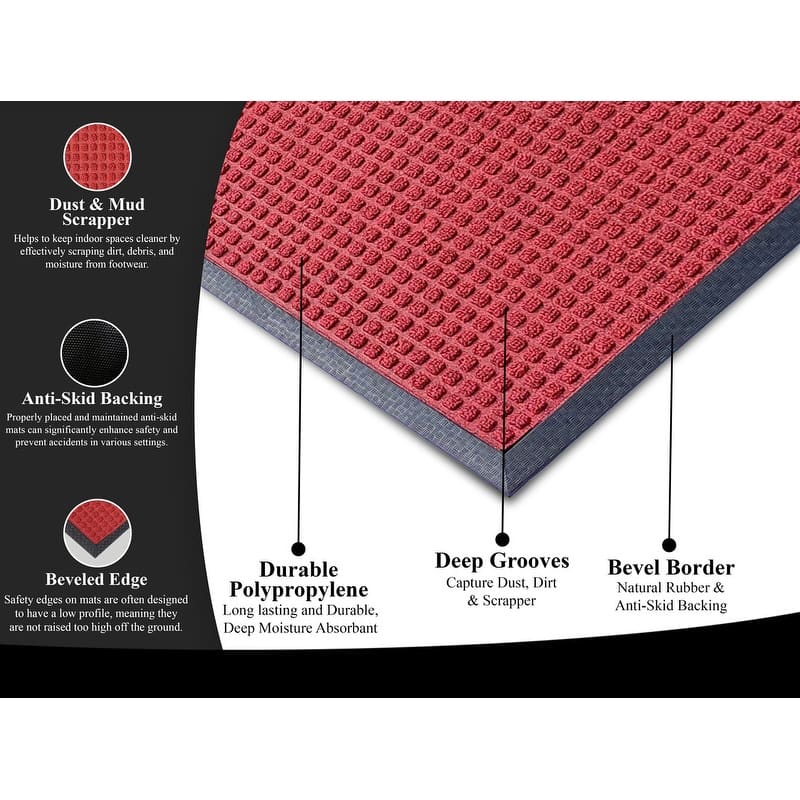 A1HC New Durable and Versatile Polypropylene Rubber Door Mat All Weather Inside Outside Door Mat