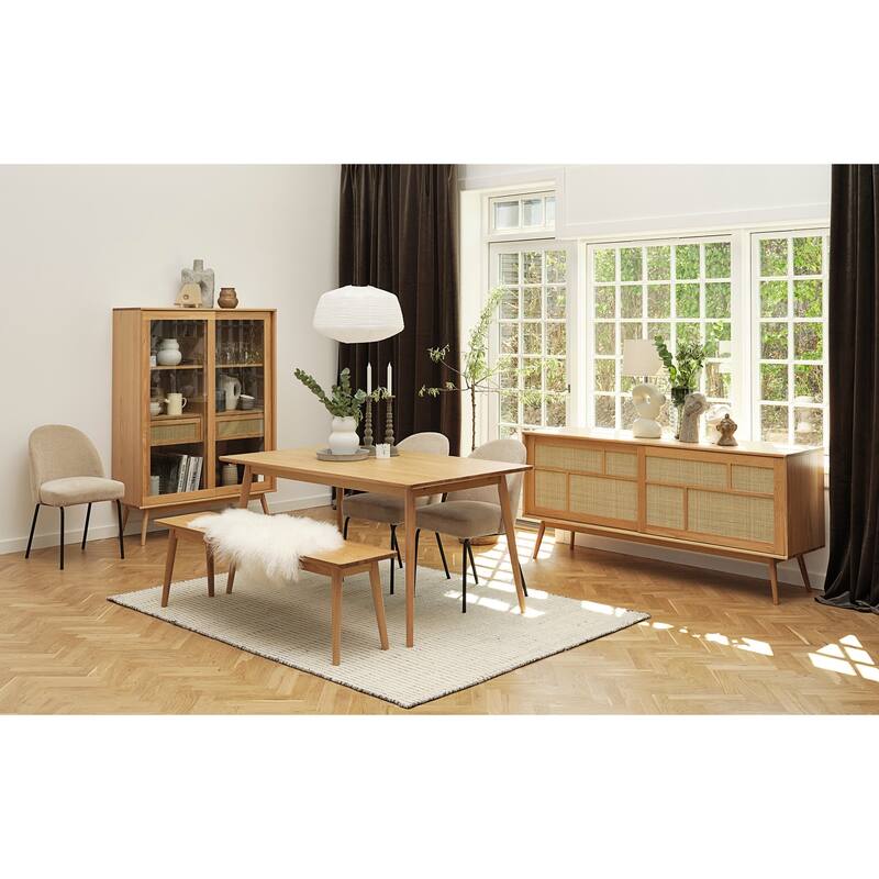 Rye Studio Chenille Chairs with Black Steel Legs, Set of 2