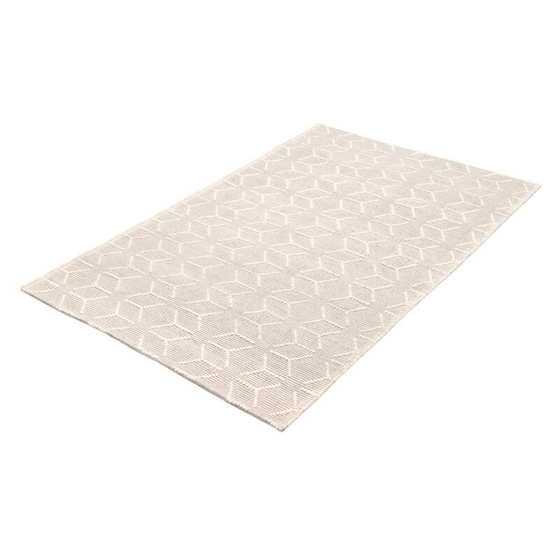 ECARPETGALLERY Braid weave Sienna Grey Wool Rug - 4'11 x 8'2
