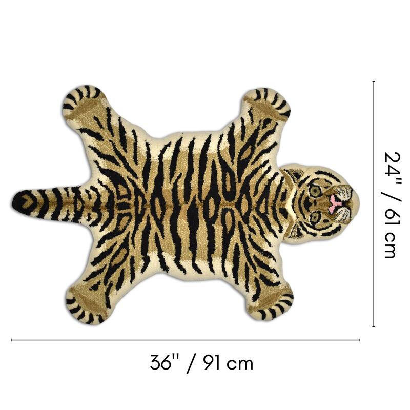 Fabstyles Animal Wool Printed Area Rag Rug Living Room, Hallway