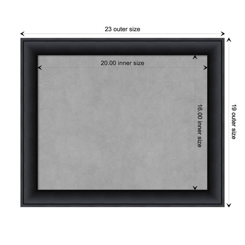 Framed Magnetic Board, Nero Black - Board Size 20x16