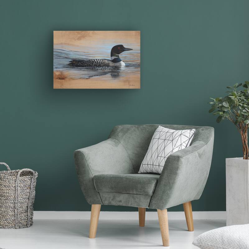 Jim Brune 'Loon Reflection' Canvas Art