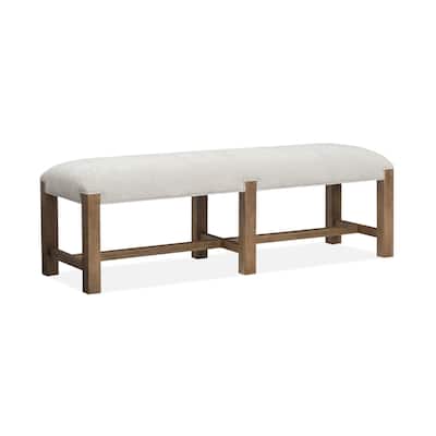 Magnussen Home Plum Creek Sierra Brown Bench - 60''W x 19''D x 19''H